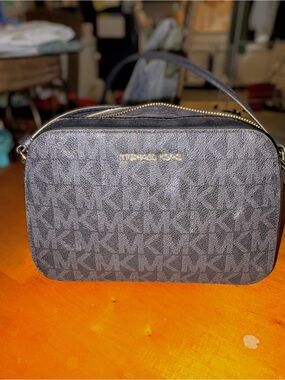 Michael Kors Black MK Logo Crossbody Camera Bag